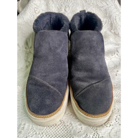 Womens TOMS PAXTON SLIP ON CHUKKA SNEAKER SHOE • Blue Suede• Size 8 - Picture 6 of 11